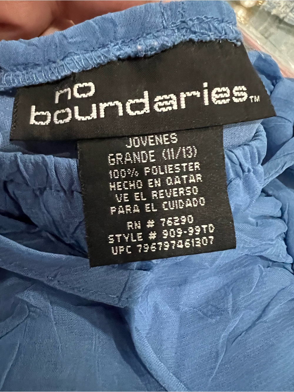 No Boundaries Blue Chiffon Dress - Picture 4 of 5